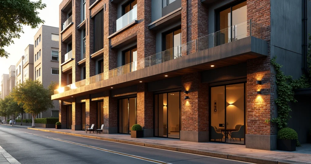 Fachada de imóvel antigo revitalizado com elementos modernos no bairro de Curitiba ao entardecer